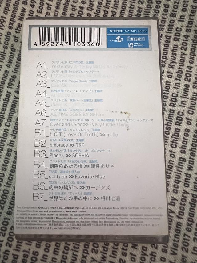 Cassette Tape อัลบั้มรวมเพลงประกอบซีรีส์ญี่ปุ่น  "二千年日劇恋曲" (DRAMA 2000) by avex group รูปที่ 2