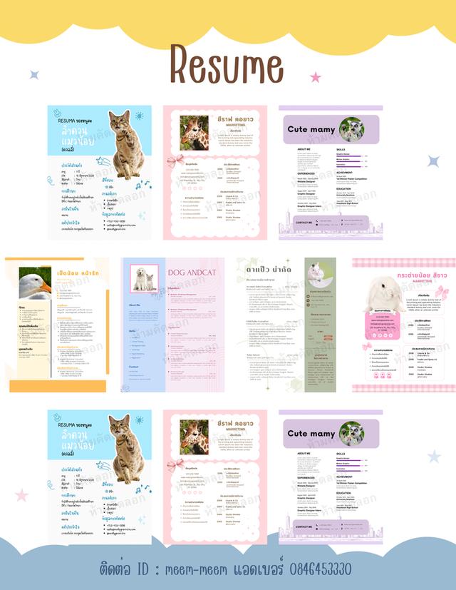 รับออกแบบ RESUME