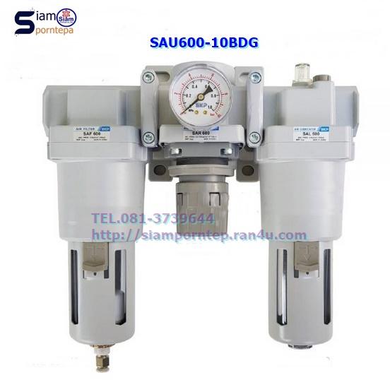 SAU600-10BG SKP Filter regulator 3 unit size 1" Manaul ปรับมือ pressure 0-10bar(kg/cm2) 150psi Korea ส่งฟรี