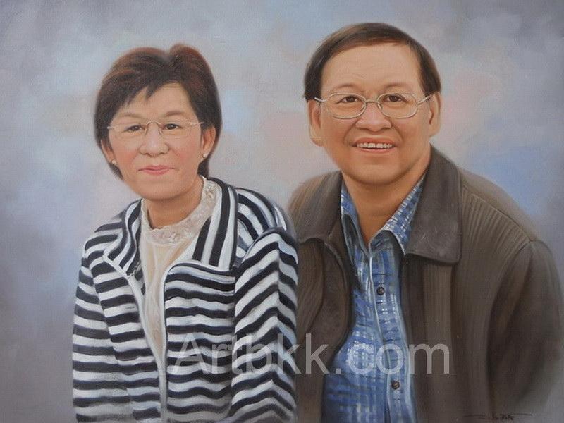 ภาพวาดบรรพบุรุษปู่ย่าตายายญาติผู้ใหญ่ที่เคารพรัก