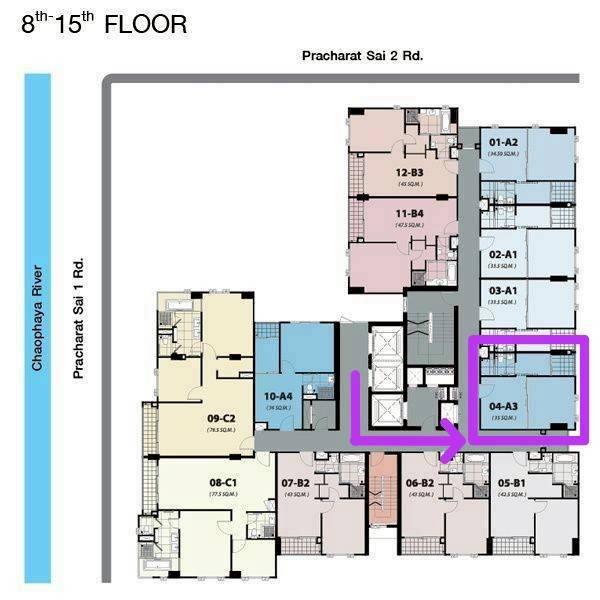 ขายด่วน ต่ำกว่าทุน! คอนโดชีวาทัย เรสซิเดนซ์ บางโพ ติดรถไฟฟ้า ห้องมุมขนาด 35 ตร.ม. 20