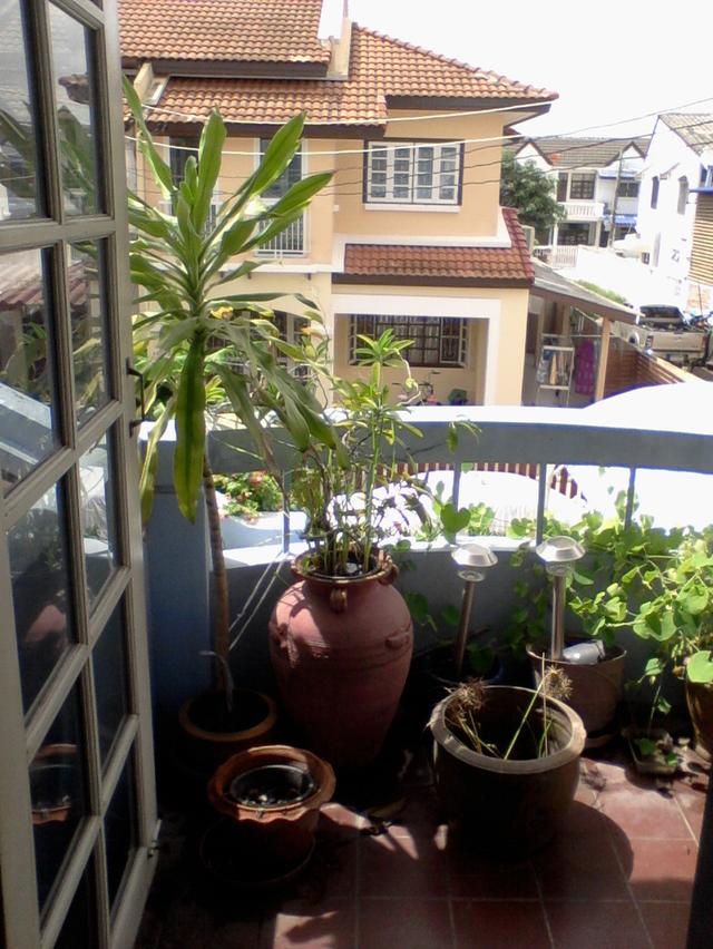 บ้านแฝด สองชั้น 3 ห้องนอน 1 ห้องแม่บ้าน 2 ห้องน้ำมีอ่างอาบน้ำ หลังริม ขนาด 36.1 ตารางวา มียามรักษาความปลอดภัย 24 ชั่วโมง หมู่บ้านติดถนนวิภาวดีรังสิต 10