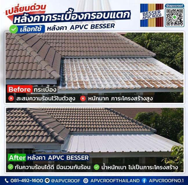 ศึกชิงความเย็น! กระเบื้อง vs APVC BESSER ต่างกันแค่ไหน?
