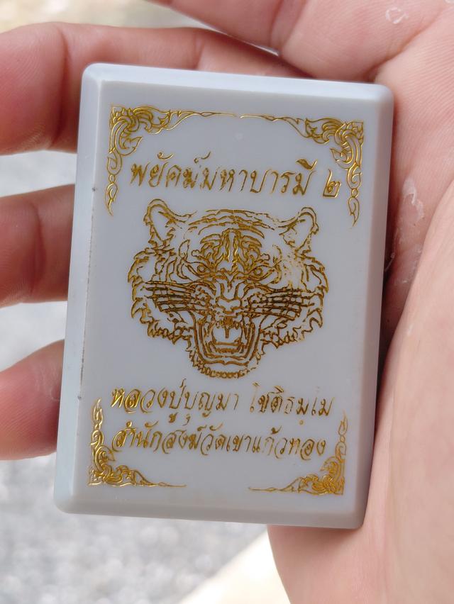 พยัคฆ์มหาบารมี 2 หลวงปู่บุญมา ลงยาดำน้ำเงิน อาปาก้า เลข 114 ตอกโค๊ตสวยเดิม