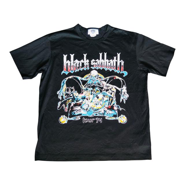 เสื้อยืดแบรนด์ Junya Watanabe comme des Garson.จากวง black Sabbath.eye แท้ made in Japan size S ขนาดหน้าอก 22.5นิ้ว.ความยาว 27นิ้ว.