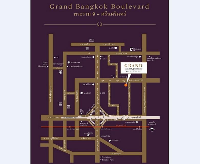 (ขายพร้อมผู้เช่า) โครงการ แกรนด์ บางกอก บูเลอวาร์ด พระราม 9-ศรีนครินทร์ 3 ชั้น 105 ตร.วา 5 นอน 7 น้ำ ตกแต่งครบ 10