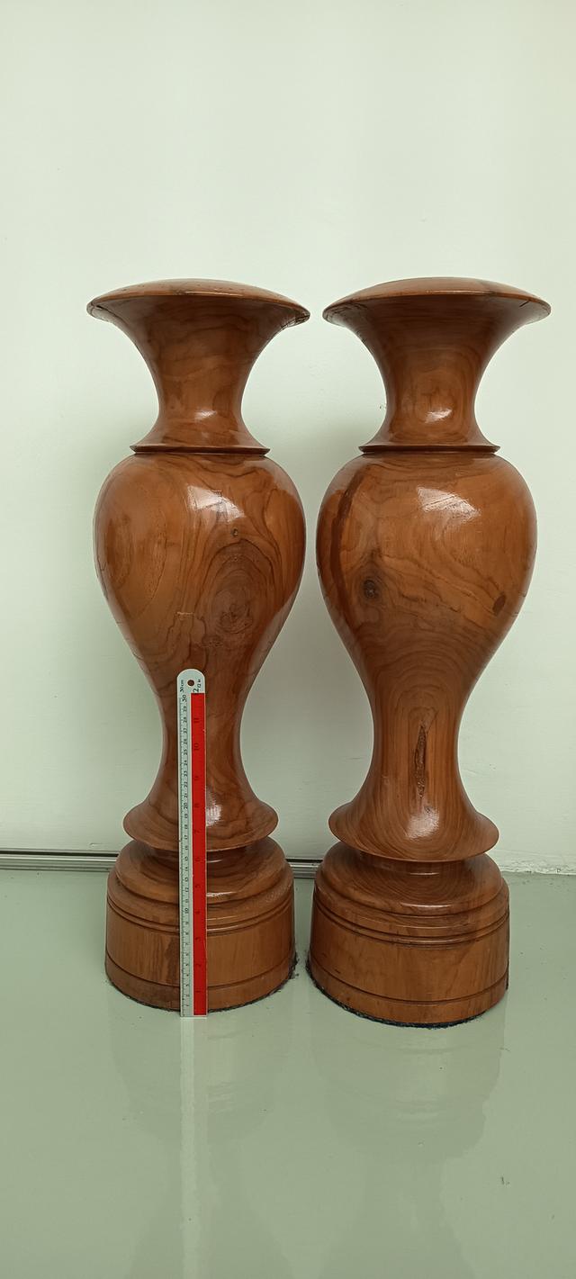 แจกันไม้มะค่า สูง 24" ปากกว้าง 7.5" รูปที่ 5