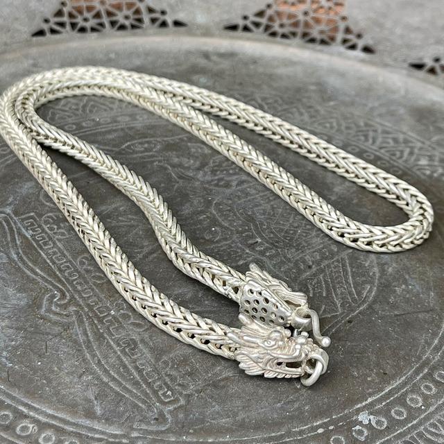 สร้อยคอเงิน สร้อยเงินเก่า หัวลายมังกร สร้อย 6