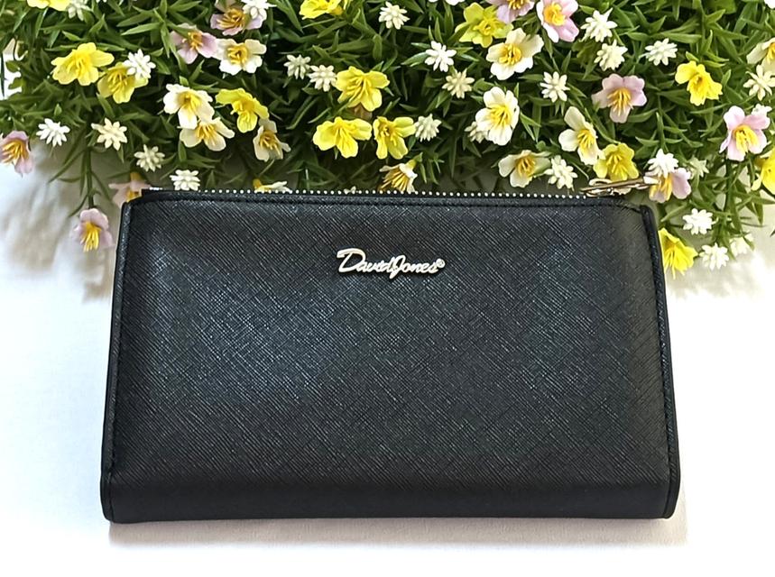 กระเป๋าสตางค์ผู้หญิง, สีดำ ขนาด 18.5x10x3.5cm