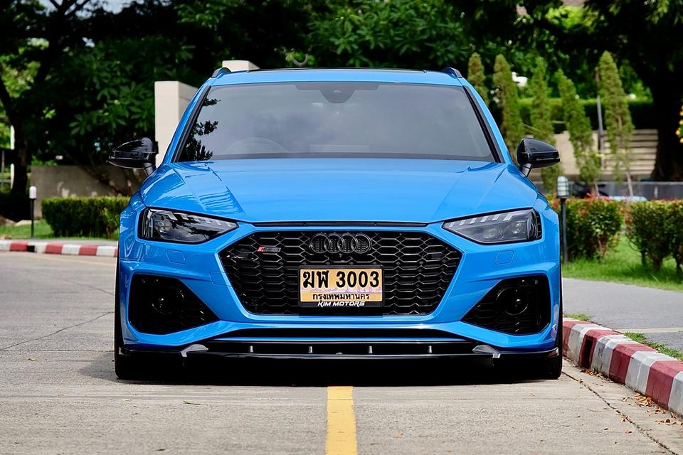 Audi RS4 Avant 2.9 V6 Bi-Turbo Quattro ปี 2022 สีฟ้า รถสวยไมล์น้อย หาอยู่ด่วนช้าไปก่อน