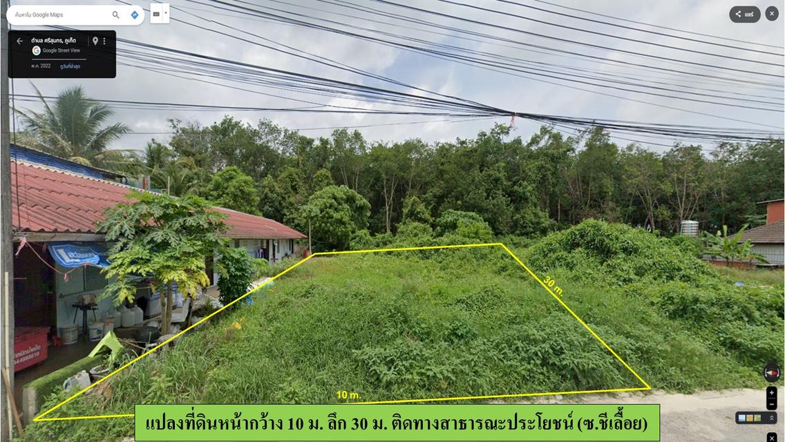 ขายที่ดินเปล่า ขนาด 72.4 ตรว.  แถวบางโจ  ต.ศรีสุนทร  อ.ถลาง  ภูเก็ต 7