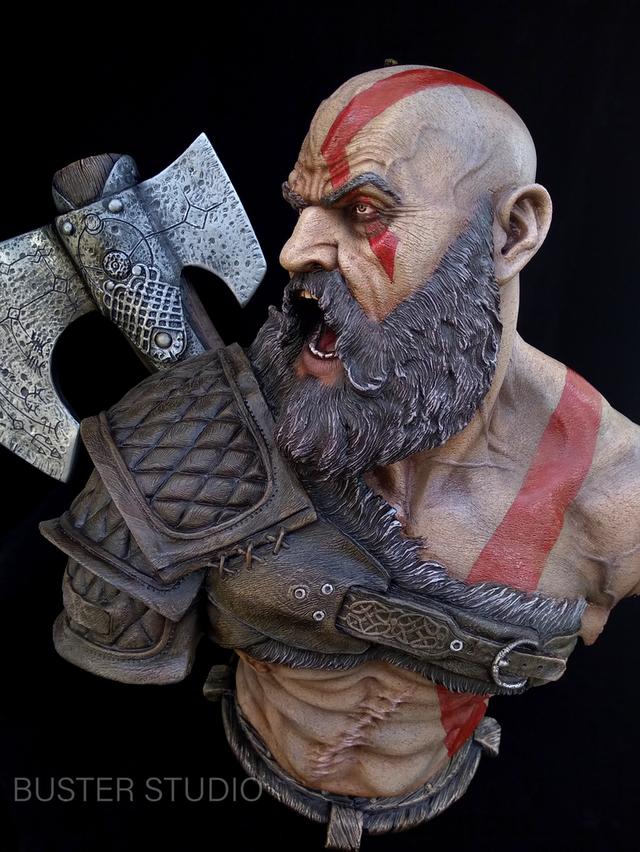 Cratos bust งานเรซิ่น รูปที่ 4
