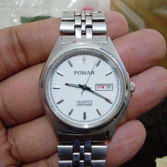นาฬิกา POMAR Quartz Sapphire (รุ่น 73444) บอดี้สวย สายแท้เดิมตรงรุ่น (ไม่เดิน)