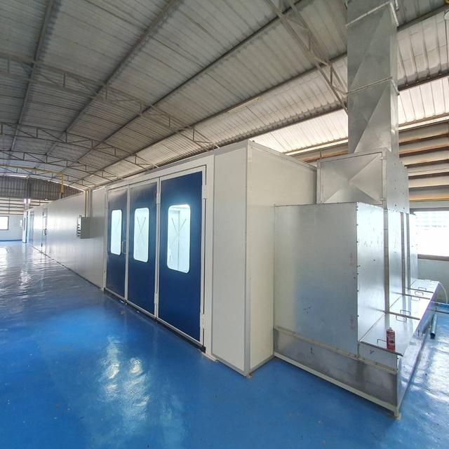 รับออกแบบสร้างห้องพ่นอบสีเฟอร์นิเจอร์ บูธพ่นสีม่านน้ำ ห้องพ่นสีรถบรรทุกขนาดใหญ่ ห้องพ่นสีรถพ่วง พร้อมงานเซ็นแบบห้องพ่นสี ISO 20