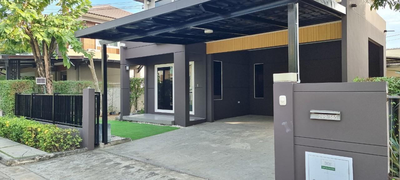 บ้านเดี่ยวมัณฑนา Lake วัชรพล 299/565 หมู่บ้านมัณฑนา เลควัชพล ถนนสุขาภิบาล5 เขต/แขวงสายไหม กทม. บ้านเดี่ยว 2ชั้น ขนาด50.3 ตร.วา พื้นที่ใช้สอย 132ตร.ม. 3