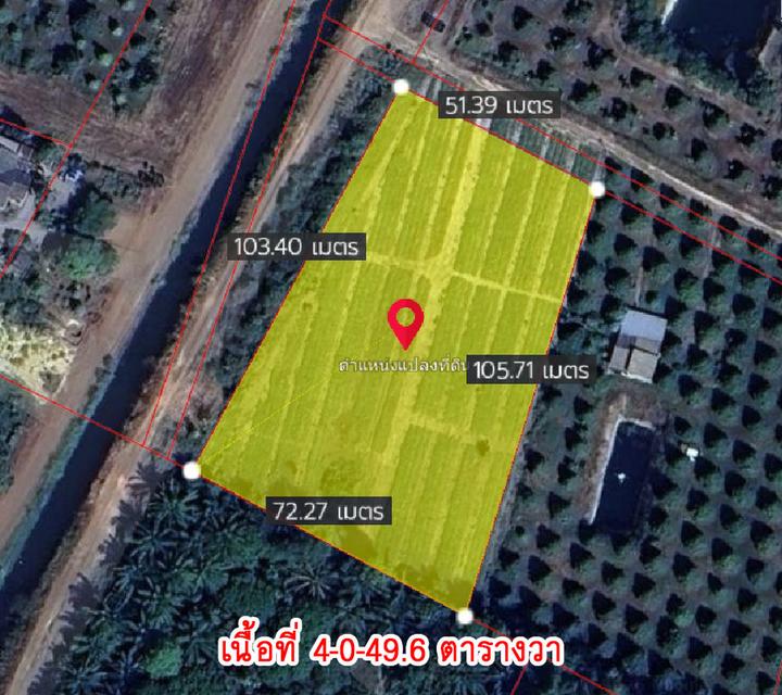 ( ด่วน )ขายที่ดิน อ.แกลง ระยอง ยกแปลง เนื้อที่ 4 ไร่ - 49.6 ตารางวา 1