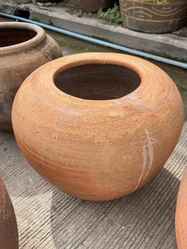 โอ่งอยุธยา โอ่งแดงศิลปะอยุธยา ขนาด40ซม โอ่งดินเผาโบราณ