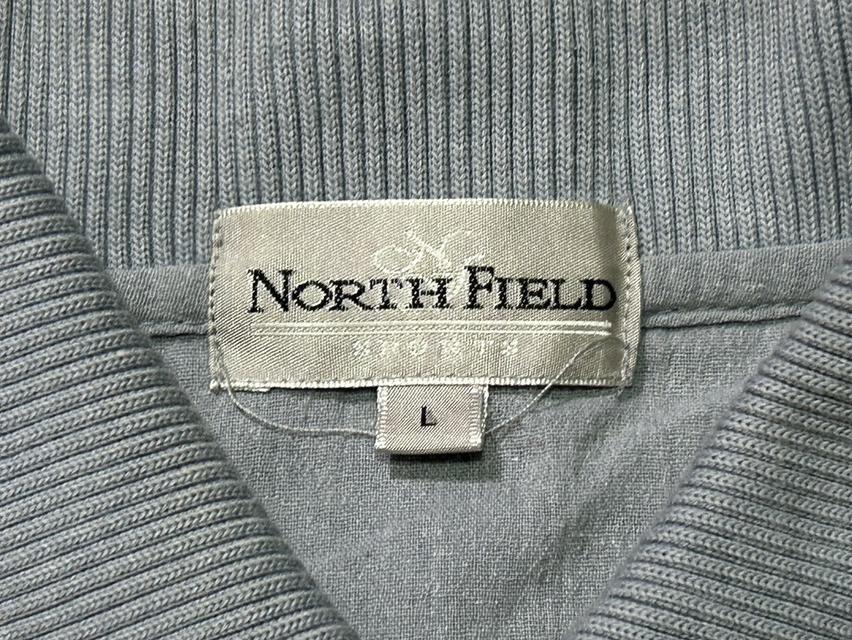 เสื้อโปโลไหมพรมวินเทจ 90s NORTH FIELD Sports - Knit Polo Shirt ทรงเหลี่ยมไหล่ตกสไตล์ City Boy รูปที่ 5