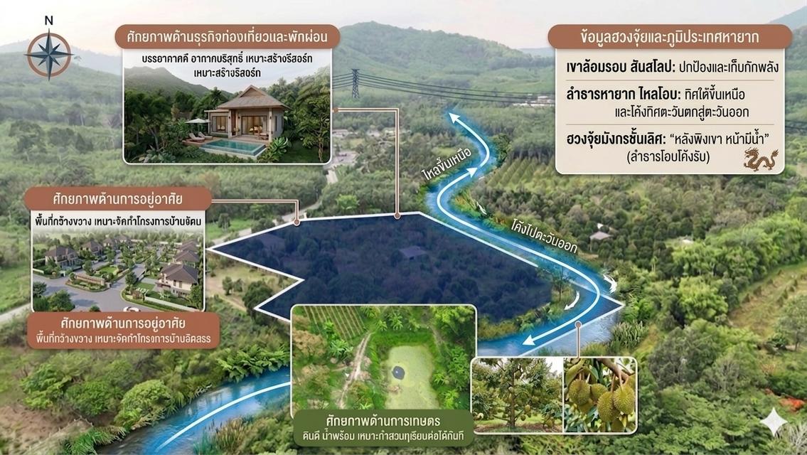สวนทุเรียน ที่ดินทำเลดี ฮวงจุ้ยมังกรโอบทรัพย์ อ.เมือง จ.ระยอง หรือเหมาะสำหรับทำบ้านจัดสรร รีสอร์ท 3