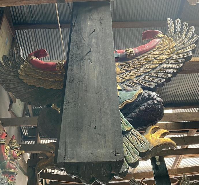 ครุฑไม้แกะสลัก องค์ใหญ่ ขนาด120ซม พญาครุฑไม้สัก