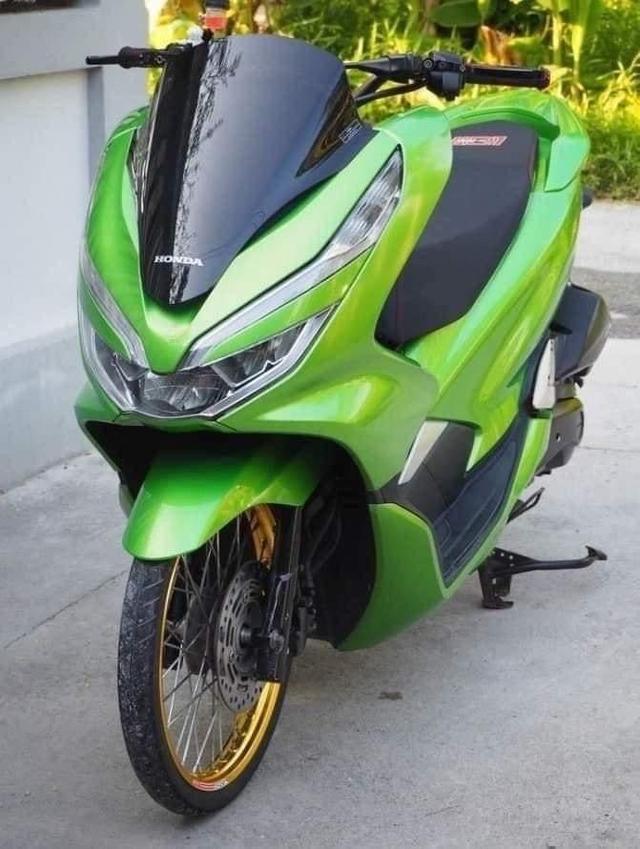 PCX แต่งสีเขียวล้อแม็กทอง | ENNXO