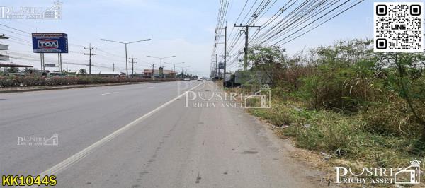 ที่สวยสร้างโกดัง 38 ไร่เศษ หน้ากว้างถึง 200 ม. ติดถนนที่รถเทรลเลอร์เข้าออกสบาย ใกล้ถนนบ้านแพ้ว พระราม 2 คุ้มค่ากว่าที่อื่นๆ 17% - KK1044S 5