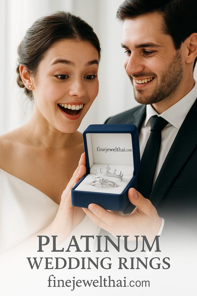 Finejewelthai.com รับทำแหวนแต่งงานแพลทินัม950 พร้อมใบรับรอง