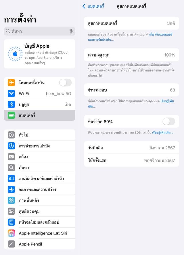iPadMini7 256gb WiFi แบต100% ประกันเหลือ นัดรับได้ครับ 9