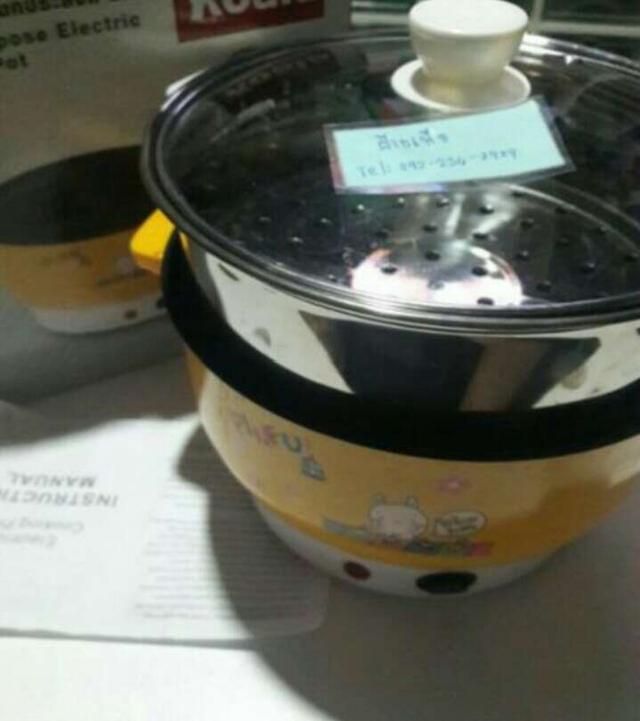 22cm หม้อไฟฟ้า หม้อชาบู หม้อไฟฟ้าอเนกประสงค์ กระทะไฟฟ้าเอนกประสงค์ หุง อุ่น ตุ๋น ต้ม เคลือบเทปล่อน