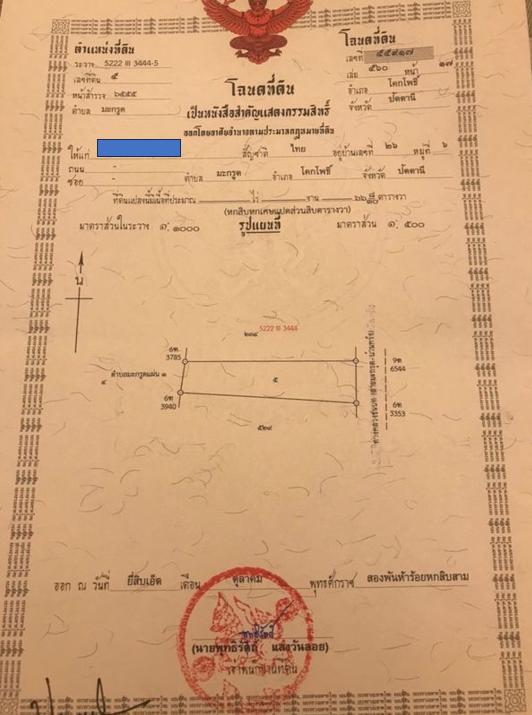 ขายที่ดินบ้าน ม.6 บ้านมะกรูด โคกโพธิ์ ปัตตานี