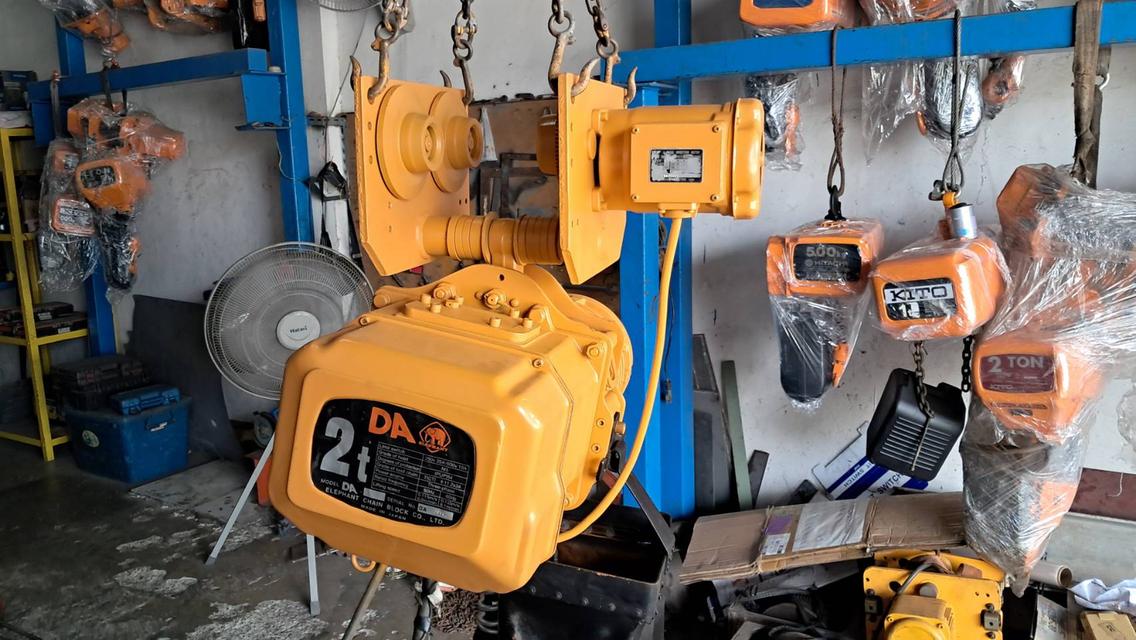 ขายรอกโซ่ไฟฟ้ามือสองขนาด2ตันยกสูง8เมตรไฟ3เฟสพร้อมใช้