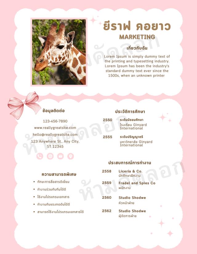 รับออกแบบ RESUME 6