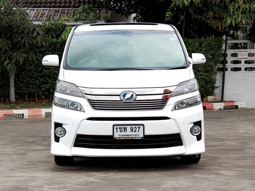 Toyota VELLFIRE 2.4 Hybrid E-Four ปี 2012 โฉม ปี 08-14 สีขาว AUTO เบนซิน + ไฟฟ้า ไมล์เพียง 146,951 km.  2