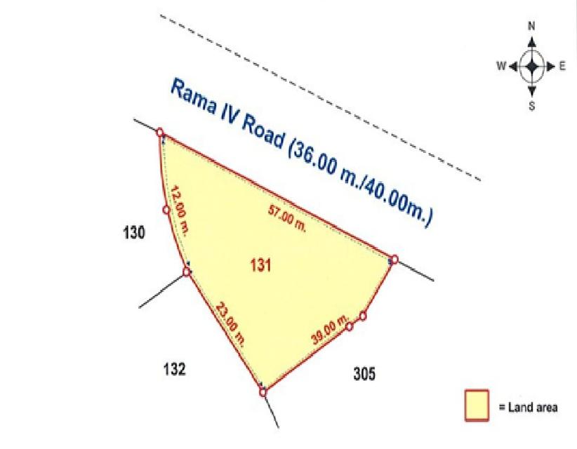 ให้เช่าอาคาร 1.5 ชั้น พร้อมที่ดิน / พื้นที่ดินรวม 304 ตารางวา / ทำเลใจกลางเมือง / ติดถนนพระราม 4 เขตบางรัก ใกล้ MRT สามย่าน 300 เมตร 7