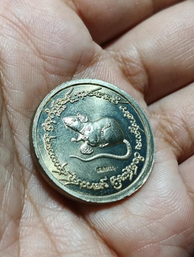 เหรียญพญาหนูเผือกหลวงปู่ศิลาลงยาเขียว 6