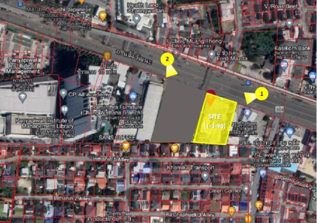 ขายที่ดินบริเวณ แจ้งวัฒนะ 2
