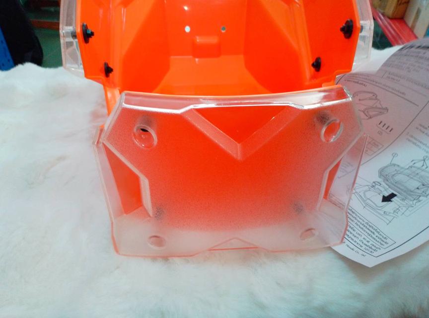 ชุดแต่งแท้ H2C!! กล่องเก็บของใต้รถ สำหรับ HONDA Zoomer X สีส้มใส / Box Basket รูปที่ 4