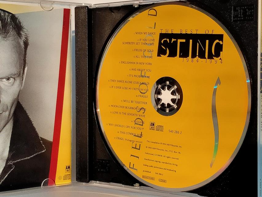 ซีดีเพลง Fields of Gold The Best of Sting 1984-1994 audio cd 4