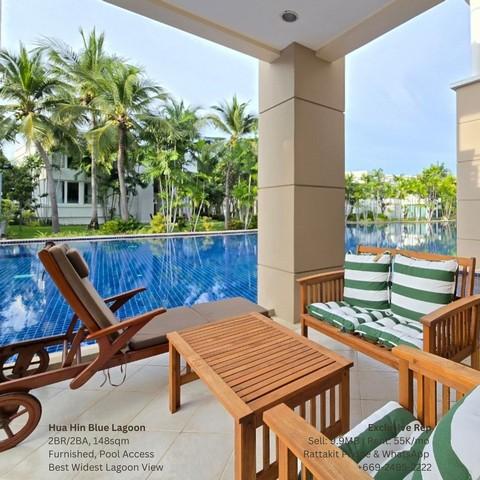 ขายคอนโด 2 ห้องนอน ชั้น1 สระ 148 ตร.ม. ใกล้ทะเลหัวหิน ชะอำระยะเดินได้ (Condo for Sale 2 Bedrooms Pool Access 148 sq. m.)