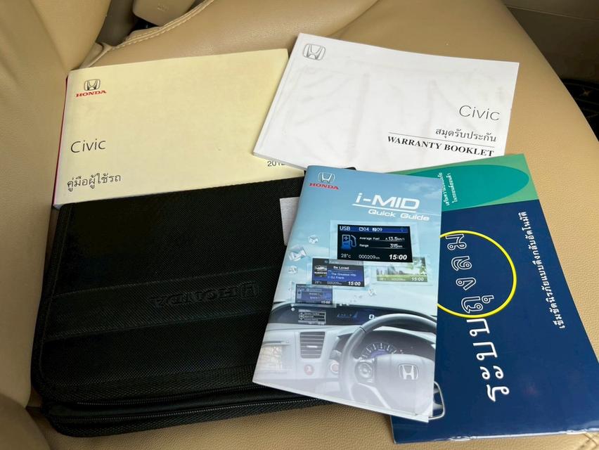 HONDA CIVIC FB ปี 2012 รุ่น 1.8E navi ออโต้ สีขาว รถมือเดียว เลขไมล์น้อย 120,000 km รูปที่ 19