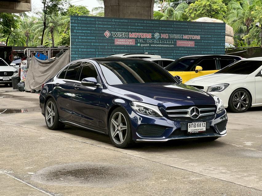 ขายรถ Benz C300 Bluetec Hybrid AMG W205  ปี 2015 สีน้ำเงิน เกียร์ออโต้