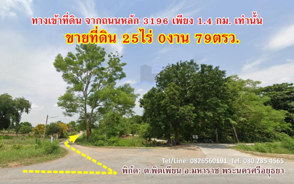 ขาย ที่ดิน เมืองกรุงเก่าพระนครศรีอยุธยา  ขายที่ดินมรดกเจ้าคุณปู่  25 ไร่ 79 ตรว ใกล้ถนนหลักเพียง 1.4กม.เท่านั้น 6