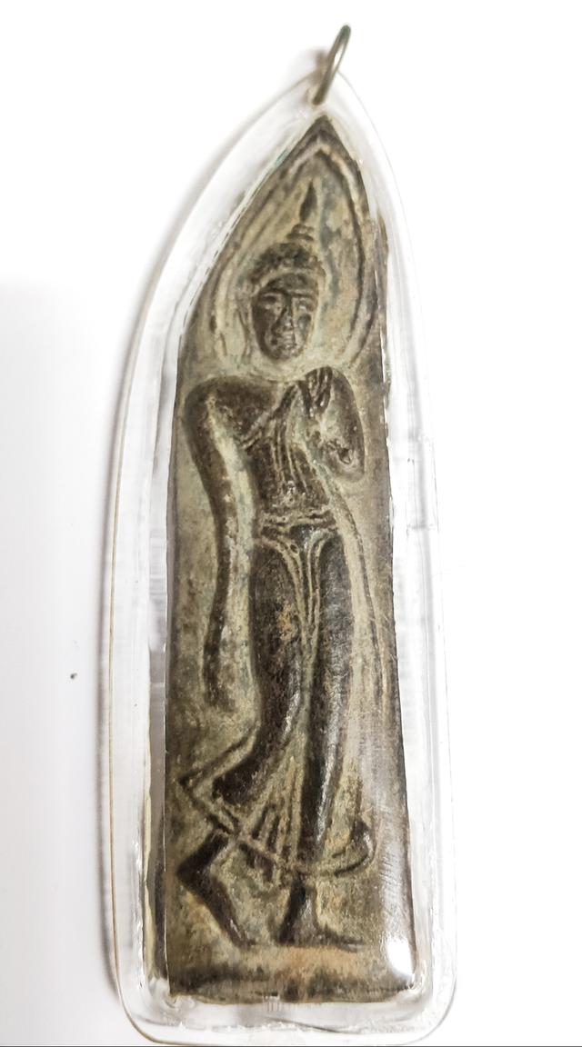 พระลีลาถ้ำหีบ เนื้อชินเงิน