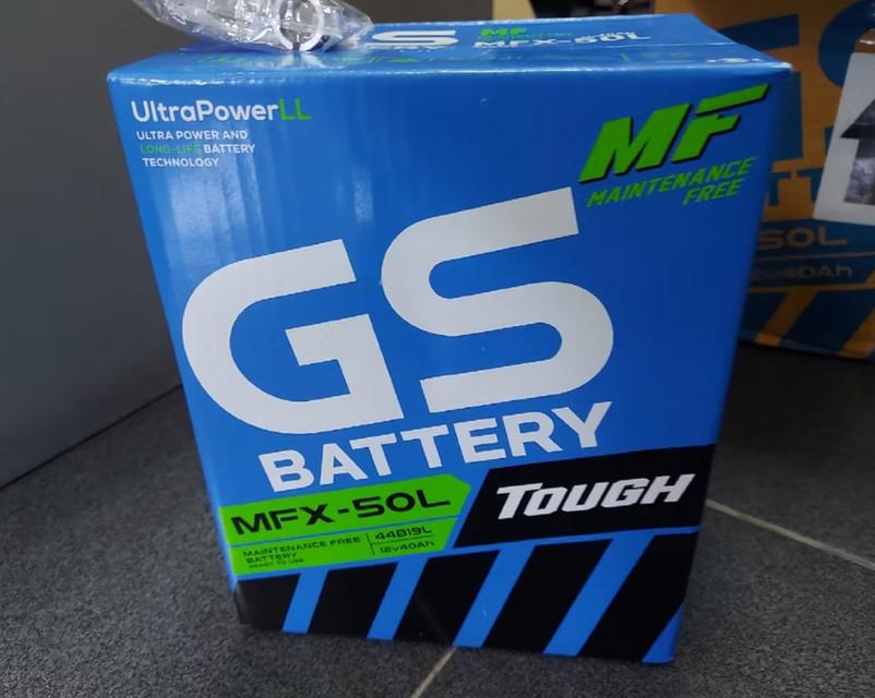 แบตเตอรี่สำหรับรถเก๋ง รุ่น MFX50L จากค่าย GS Battery