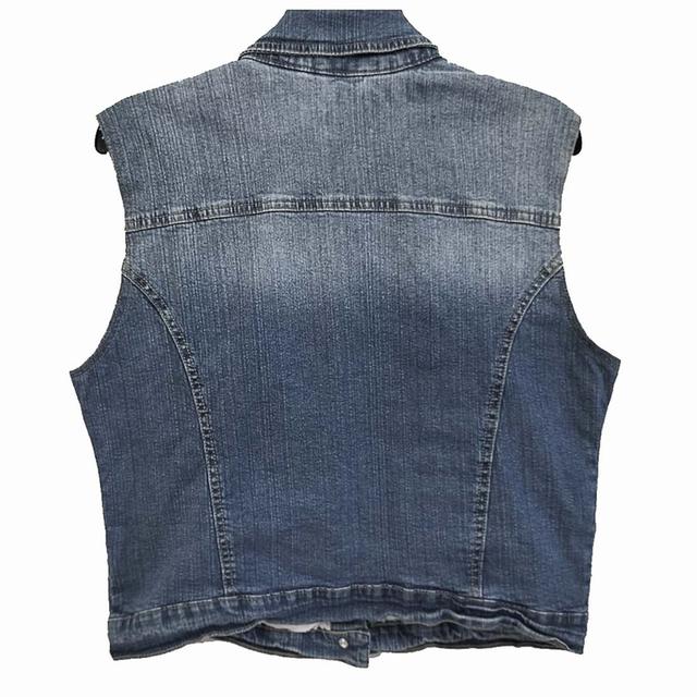 NewLook กั๊กยีนส์ ยีนส์ยืด ลายผ้าชัดมาก สีอย่างสวย ไซส์ XL มีกระเป๋าอก+ข้าง ผ้านุ่มใส่สบาย พร้อมส่ง ไม่ต้องรอ