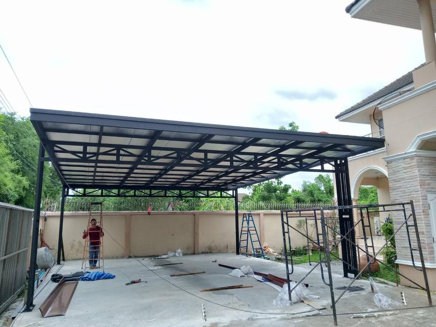 รับต่อเติม โครงหลังคากันสาด ต่อเติมห้องครัว เทพื้นปูกระเบื้อง Line dddesign23 11