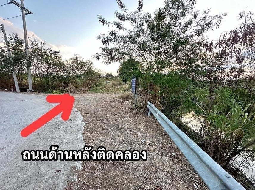 ขายที่ดิน130ตรว.ที่ติดถนน2ด้านด้านหลังติดคลอง 5