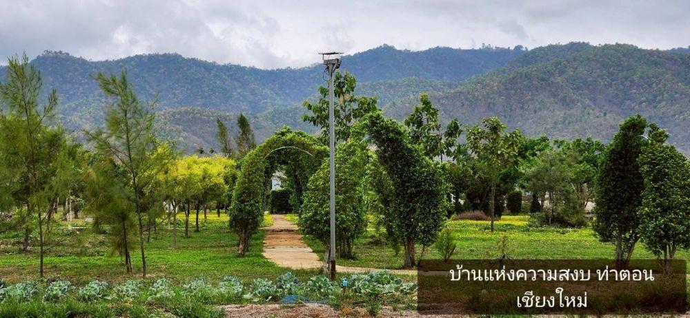 ขายที่ดินพร้อมบ้านพักตากอากาศ วิวเขาล้อมรอบ เงียบสงบ ตรงข้ามวัดท่าตอน จ.เชียงใหม่  5