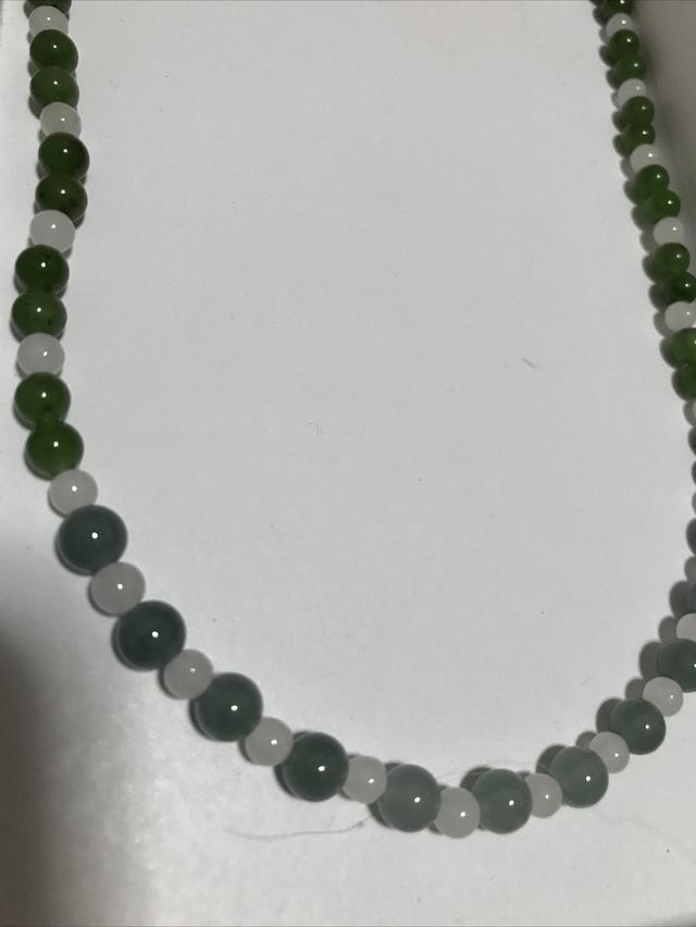 เครื่องประดับสตรีสร้อยหินแท้หยกแท้สีเขียว,ฟ้า