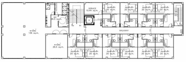 พื้นที่เช่าพาณิชย์ภายในโรงแรม Poss Avenue Hotel ลาดกระบัง 6